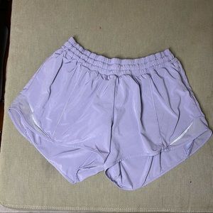 Lululemon Hotty Hot 4” Size 12 Shorts Purple/Grey